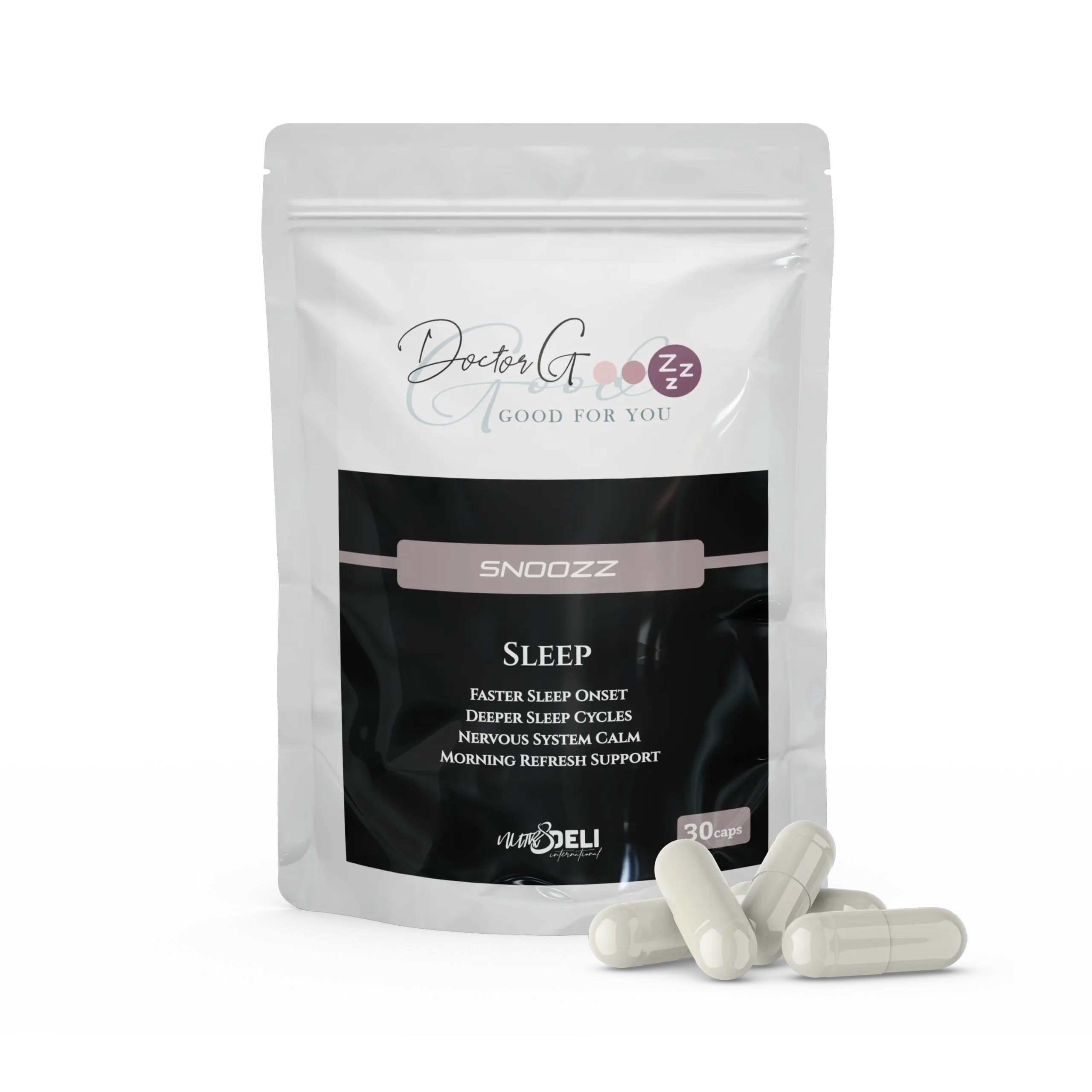 Snoozz Front Dr G - SNooZZ to help with insomnia and induce blissful sleep - Image 1