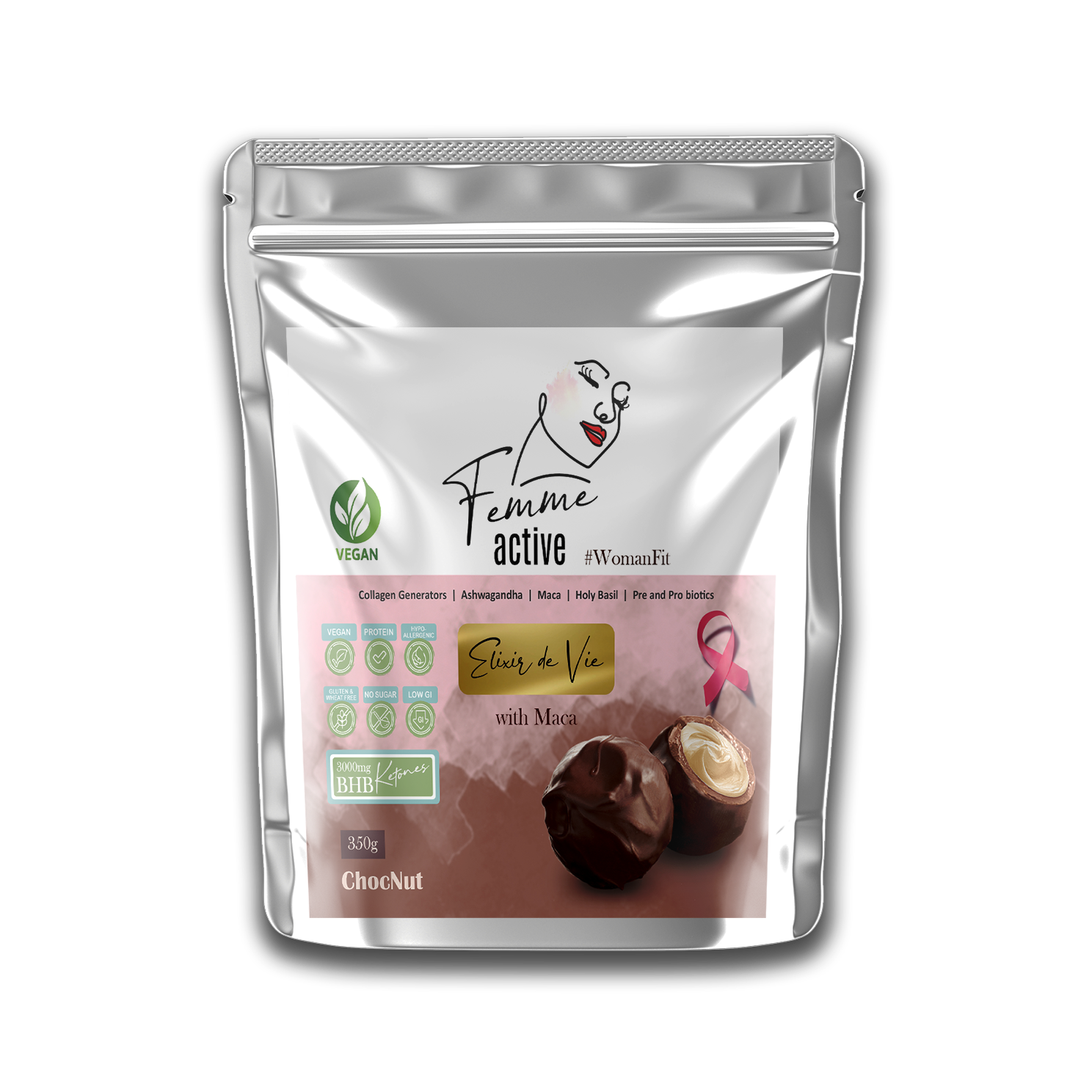 Protein Rich Superfood Meal Replacements | Nutr8deli Femme Active Chocolate Vegan Product Mockup