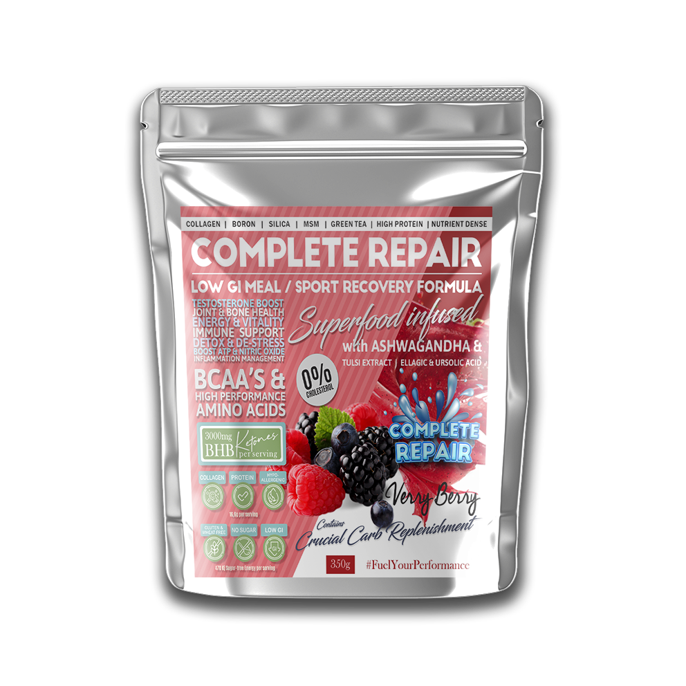 Protein Rich Superfood Meal Replacements | Nutr8deli Complete Repair Very Berry Product Mockup
